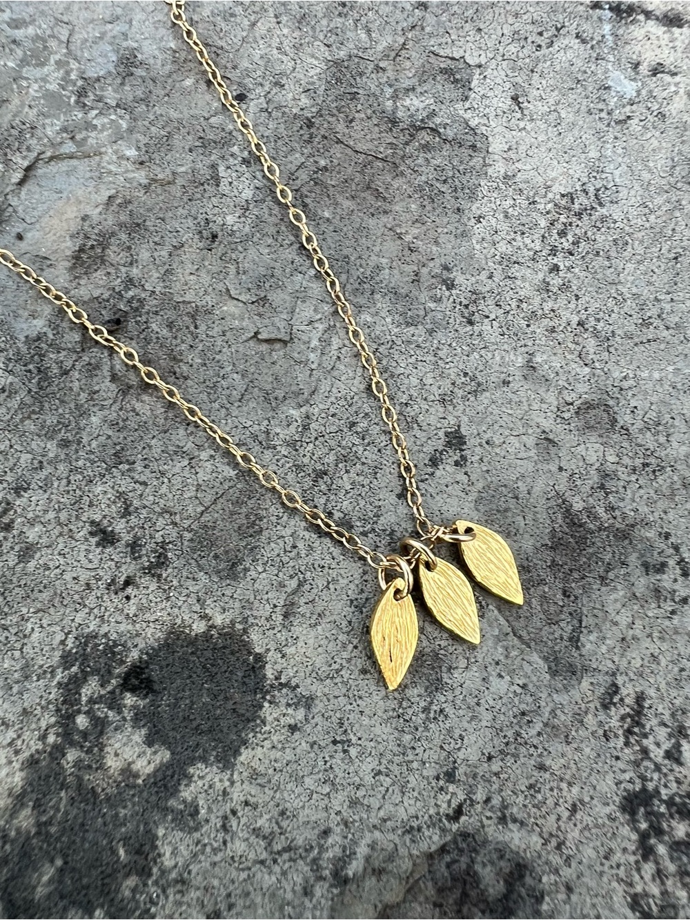 Gorjana Gold Triple Leaf Necklace